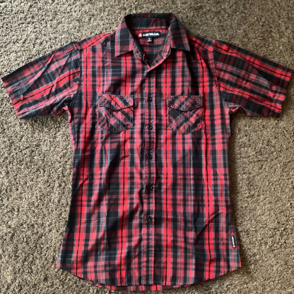 Airwalk Red and Black Plaid Men's Shirt